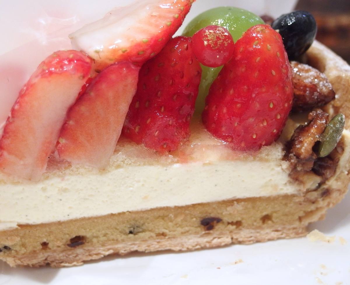 色とりどりのフルーツリースタルト 断面