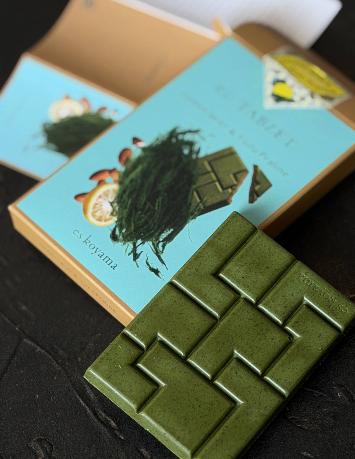 吉野川産青のり＆柚子プラリネ